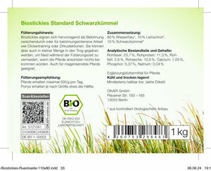 OKAPI Biostickies Schwarzkümmel 125g